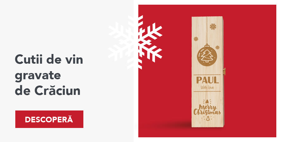 Engraved Christmas wine boxes