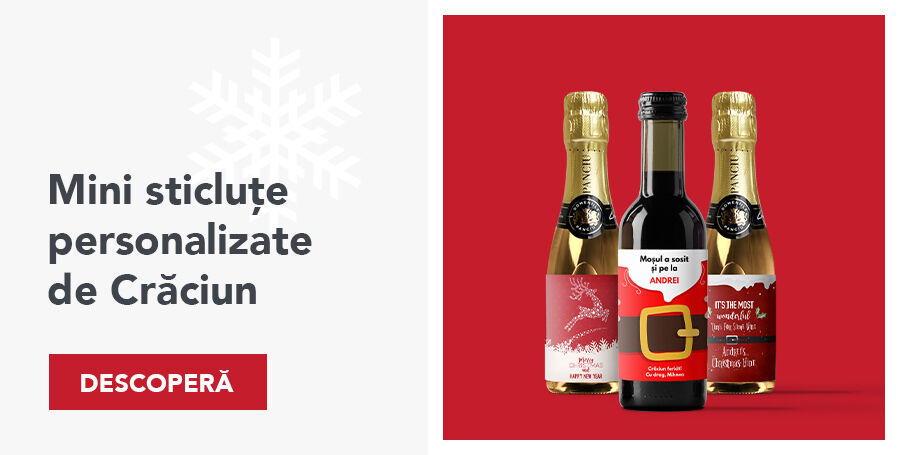 Personalised mini Christmas bottles