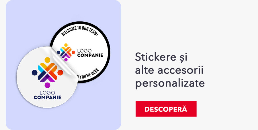 Stickere, etichete autoadezive și alte accesorii corporate