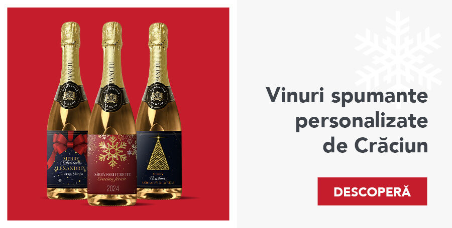 Personalised sparkling wines for Christmas