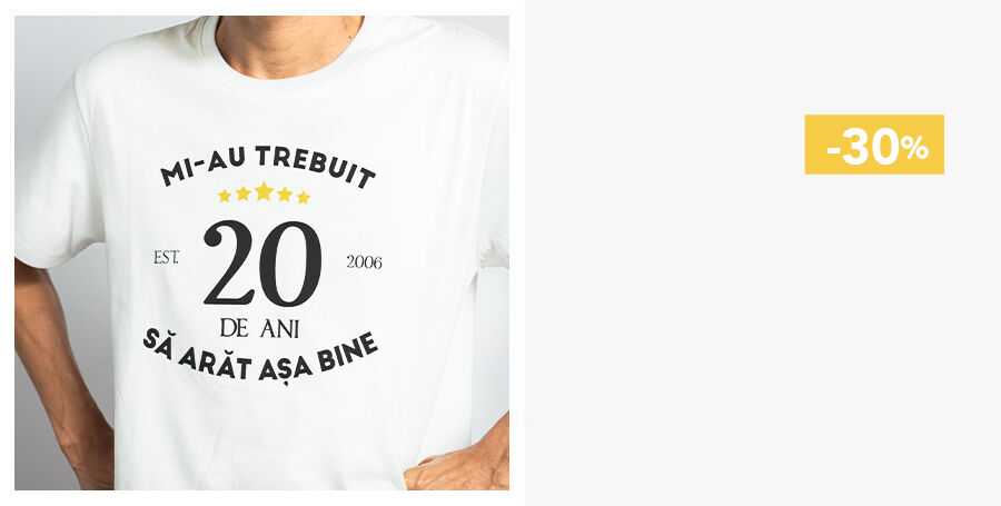 Personalised T-shirts for anniversaries