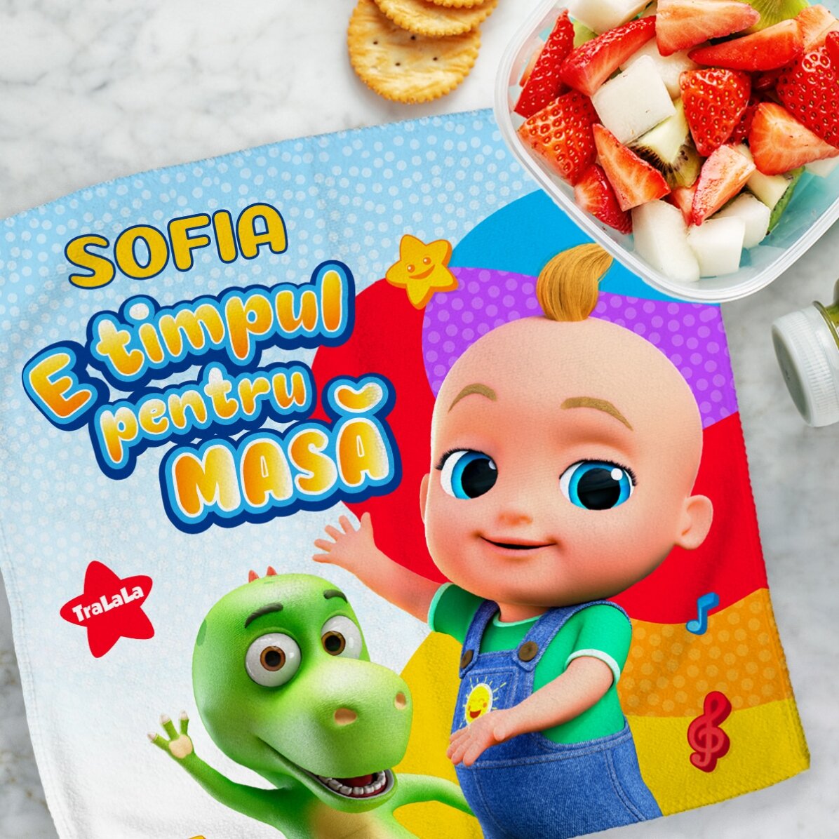 Prosop personalizat cu nume - E timpul pentru masă cu TraLaLa