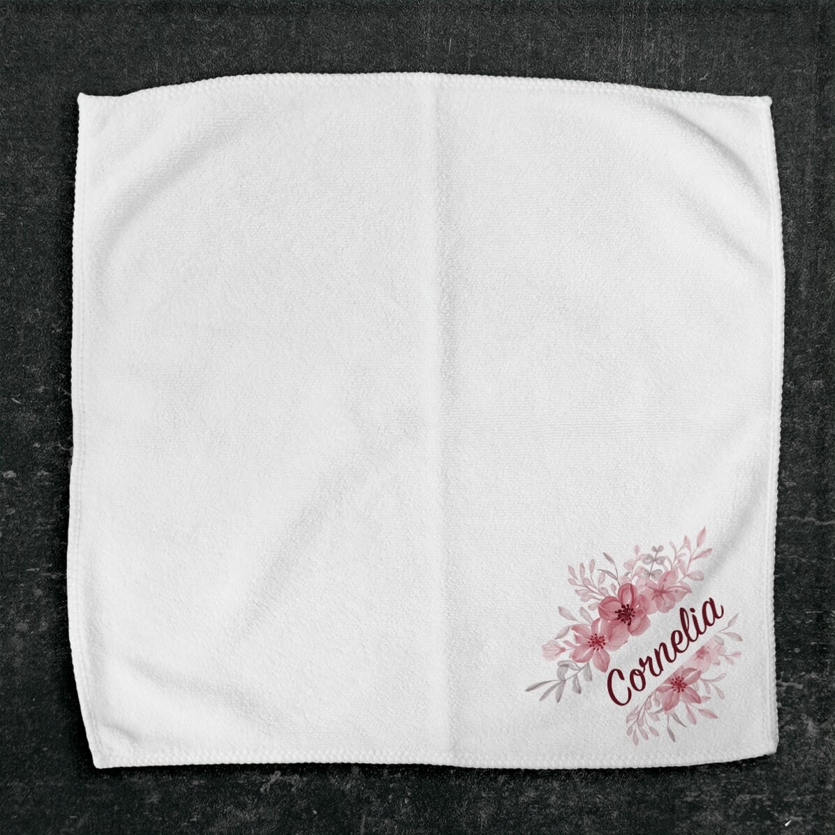 Prosop personalizat cu nume  - Floral frame