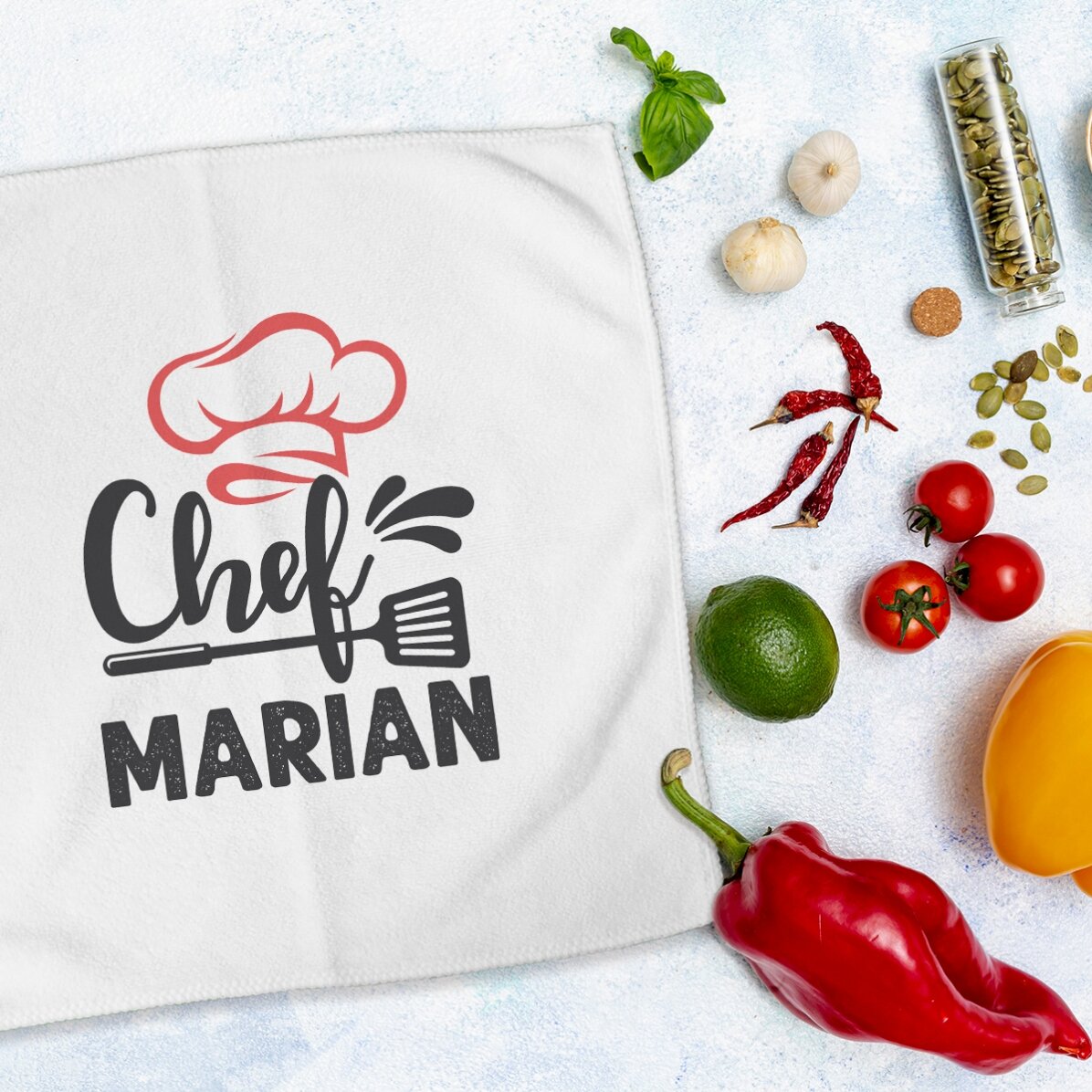 Prosop personalizat cu text - Chef în bucătărie