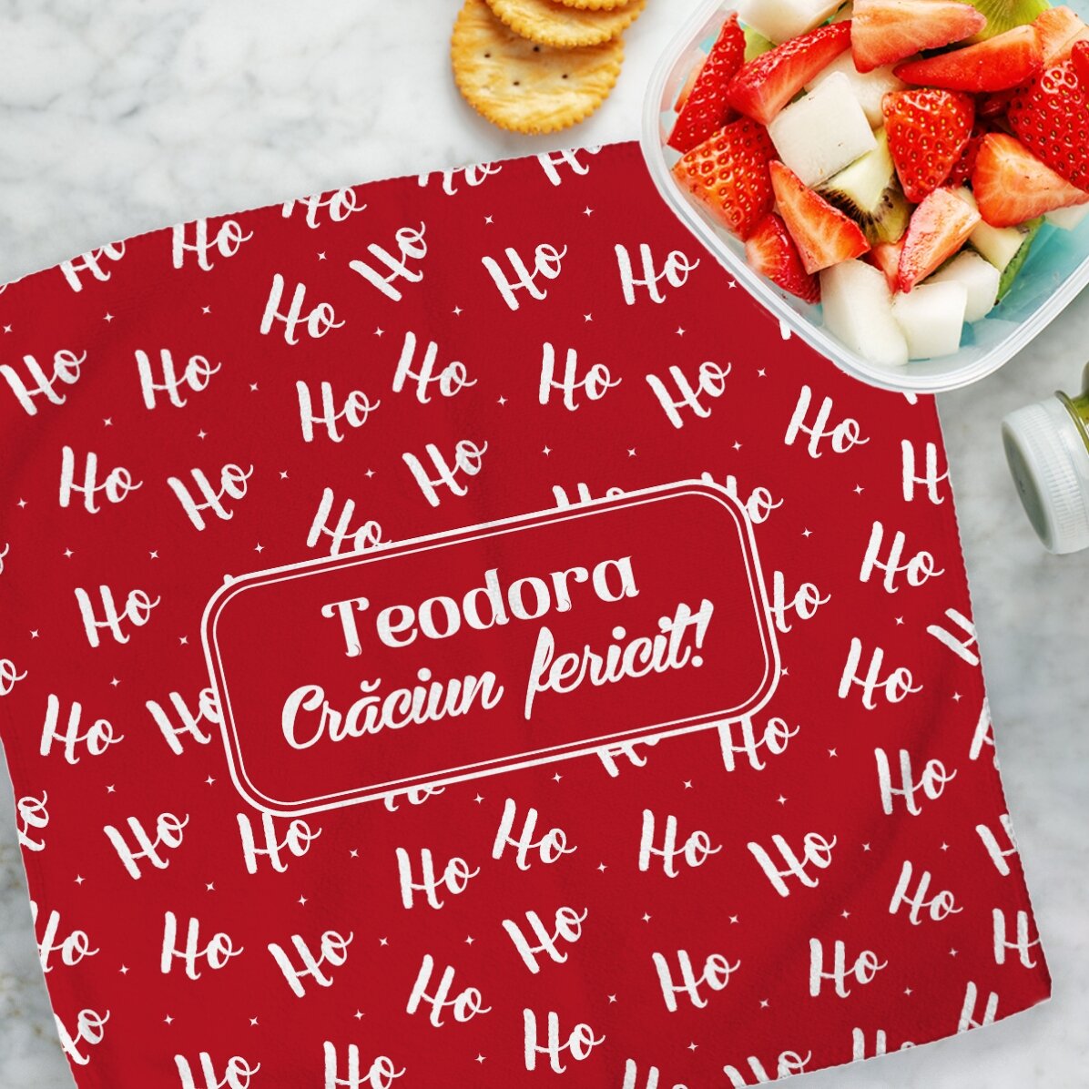 Prosop personalizat cu text - HoHoHo