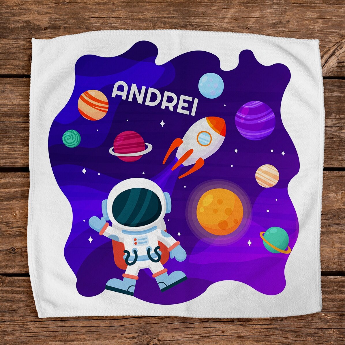 Prosop personalizat cu text - Space