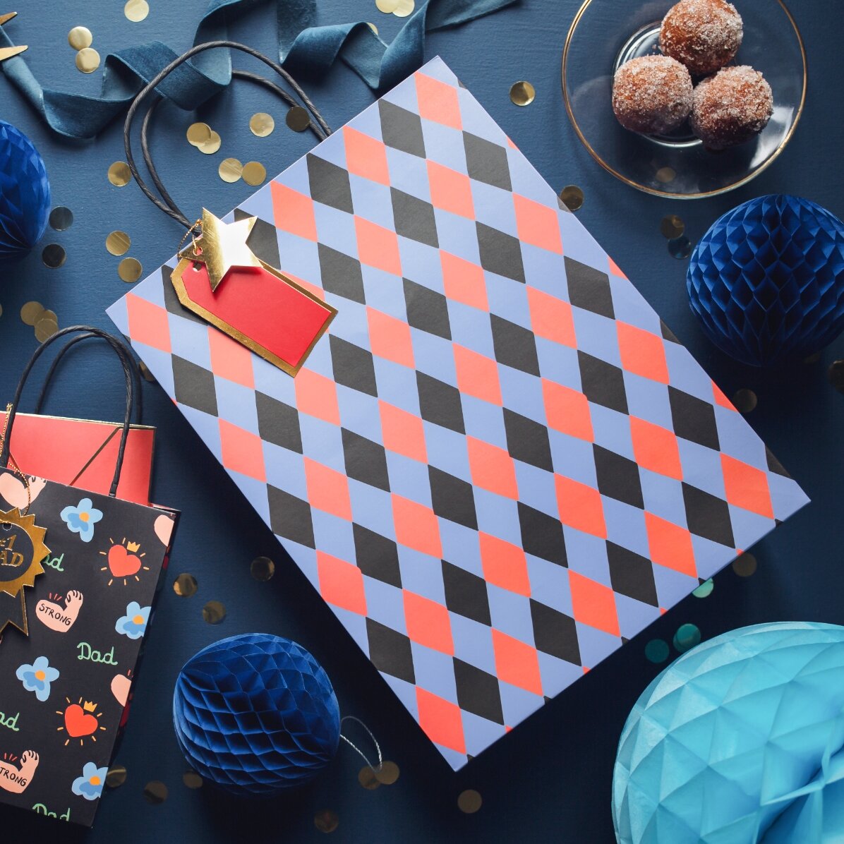 Gift bag - rhombus mix pattern