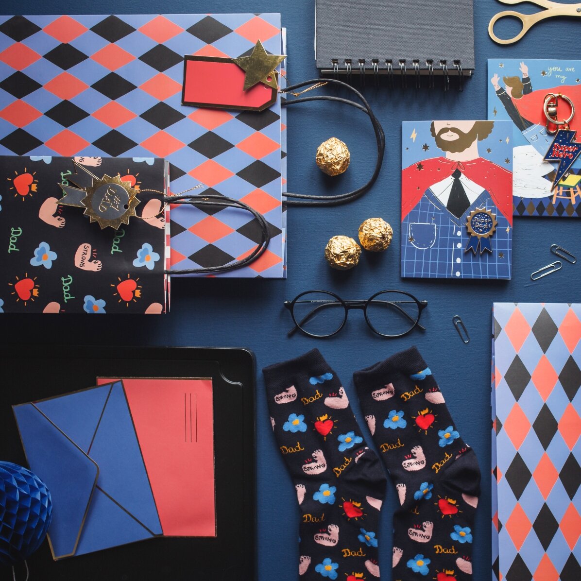 Gift bag - rhombus mix pattern