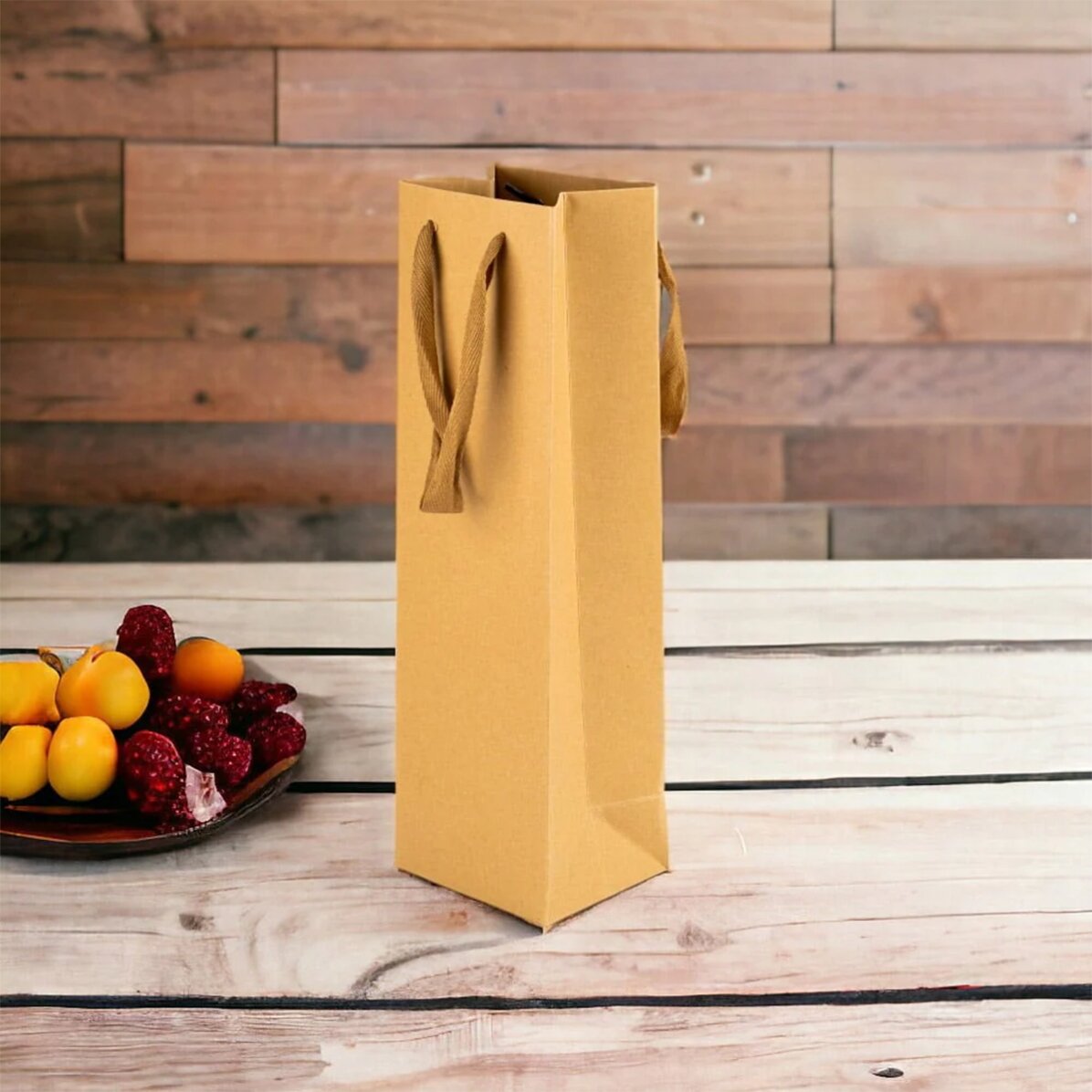 Kraft gift bag for bottle