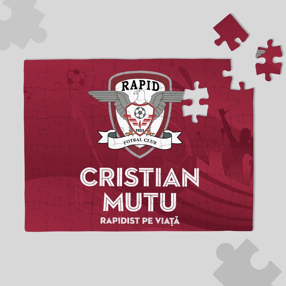 Puzzle FC Rapid 1923 personalizat cu nume - Rapidist pe vecie