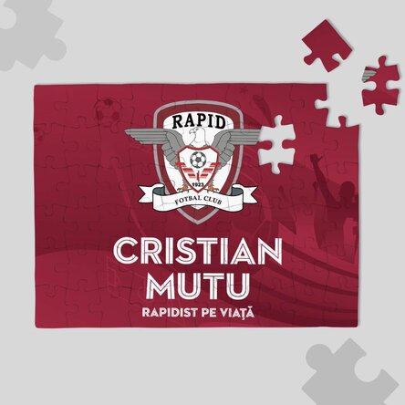 Puzzle FC Rapid 1923 personalizat cu nume - Rapidist pe vecie