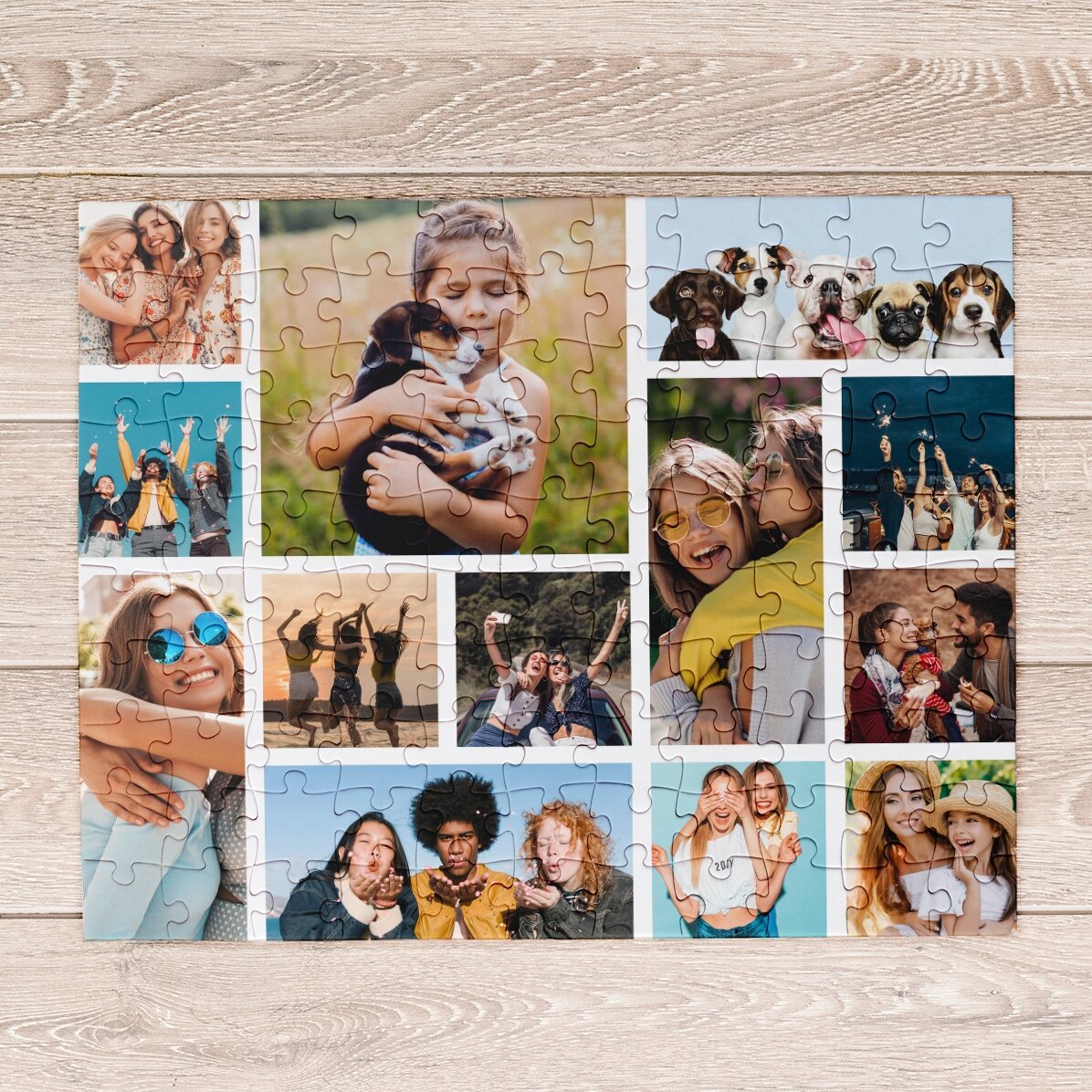 Puzzle personalizat cu 13 poze 24x19 cm 