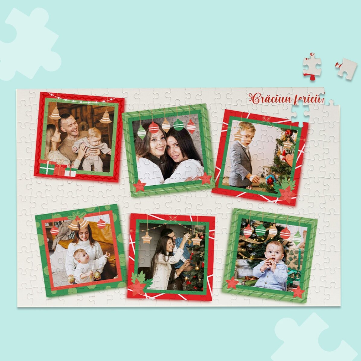 Personalised puzzle with 6 photos 40x28.5 cm - Christmas memories