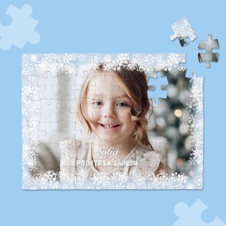 Puzzle personalizat cu o poză și text 20x15 cm - Winter