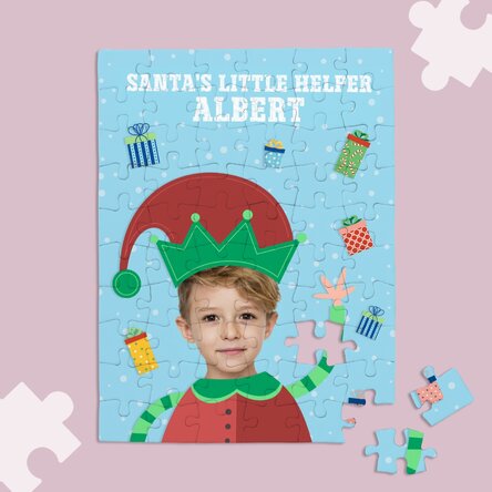 Puzzle personalizat cu o poză și text - Santa