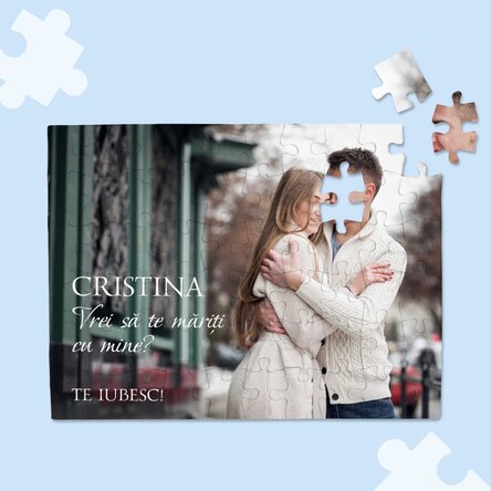 Puzzle personalizat cu poză și text - Proposal