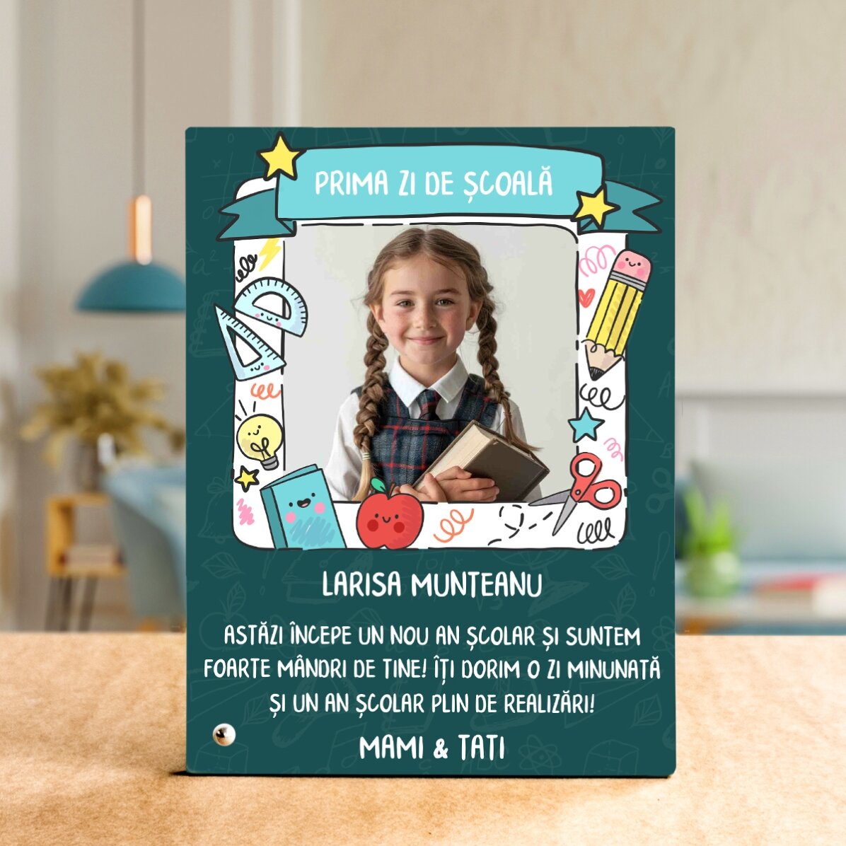 Ramă foto de birou personalizată - Prima zi de școală