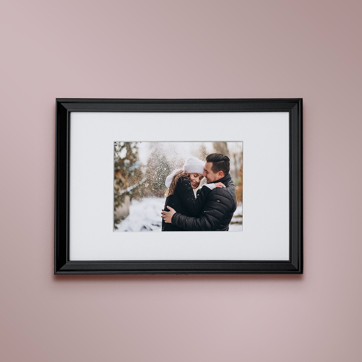 Ramă foto personalizată cu o poză -  passepartout A4 landscape