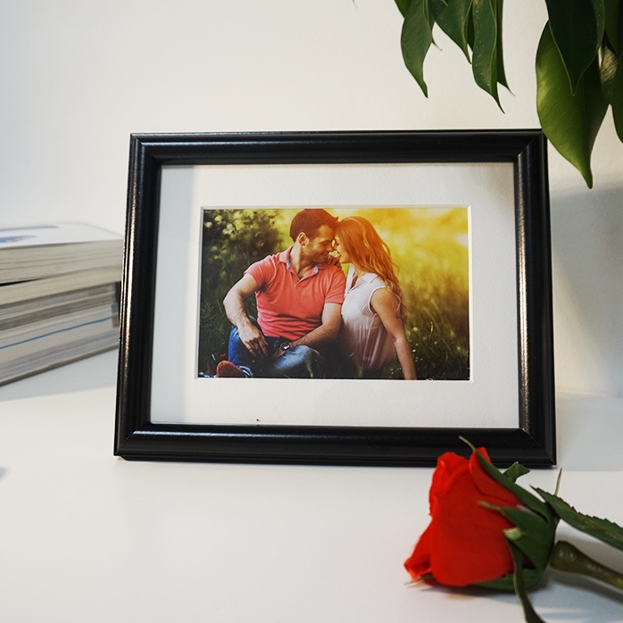 Ramă foto personalizată cu o poză - passepartout A5 landscape