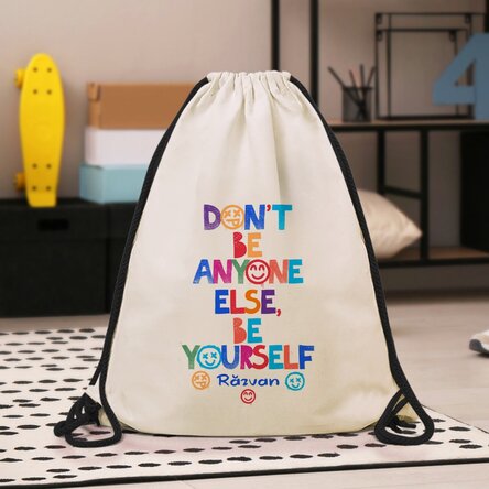 Rucsac personalizat cu nume - Be yourself