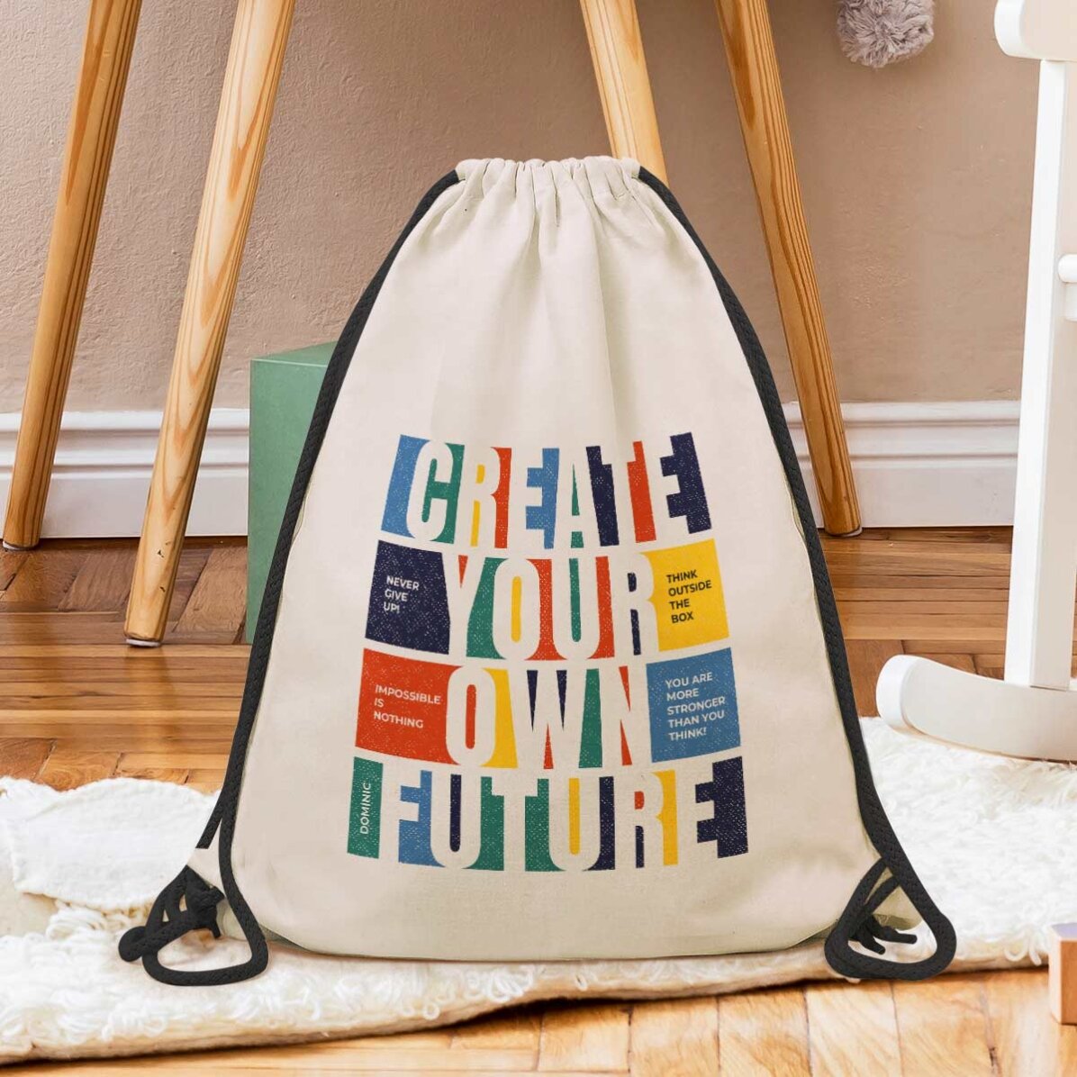 Rucsac personalizat cu nume - Create your future