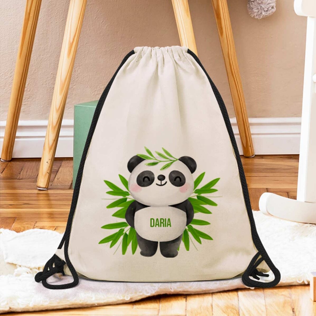 Personalised backpack with name - Cute Panda