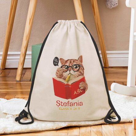 Rucsac personalizat cu nume - Meow