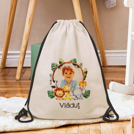 Rucsac personalizat cu nume și poză - Animăluțe