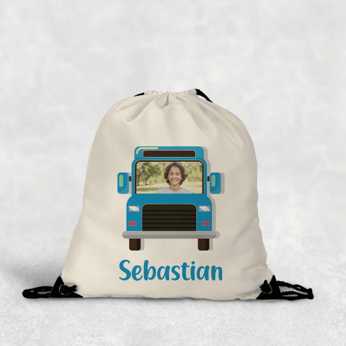 Rucsac personalizat cu nume și poză - Mașină colorată