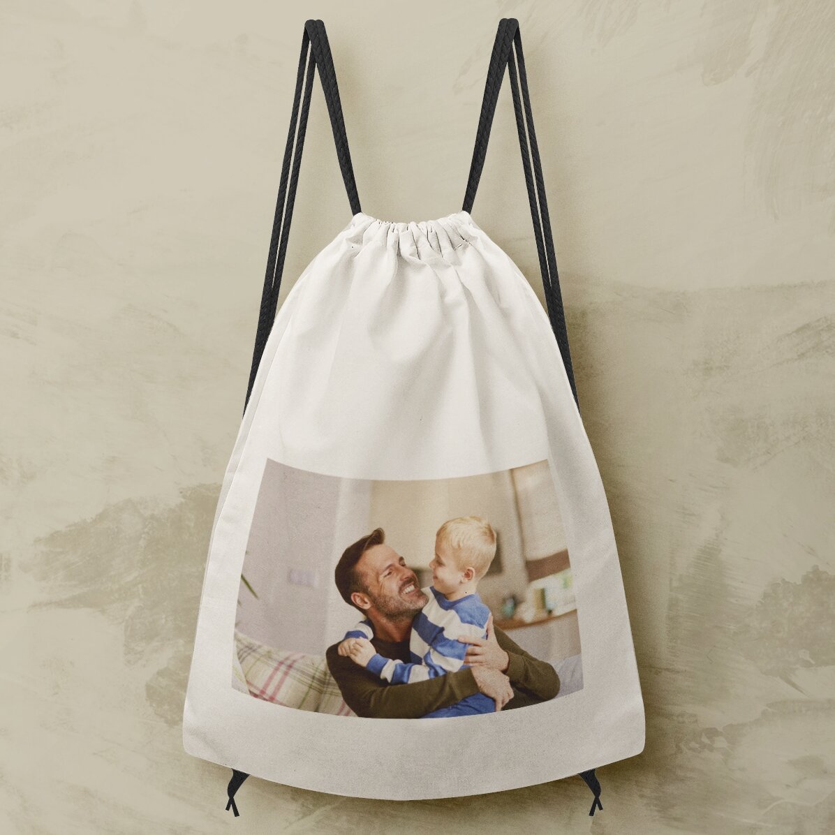 Rucsac personalizat cu o poză landscape și text 