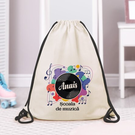 Personalised rucksack with text – Music