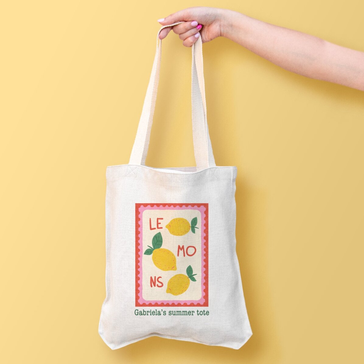 Personalised tote bag with a message - Summer