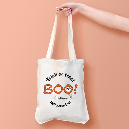 Sacoșă personalizată cu nume - Trick or treat