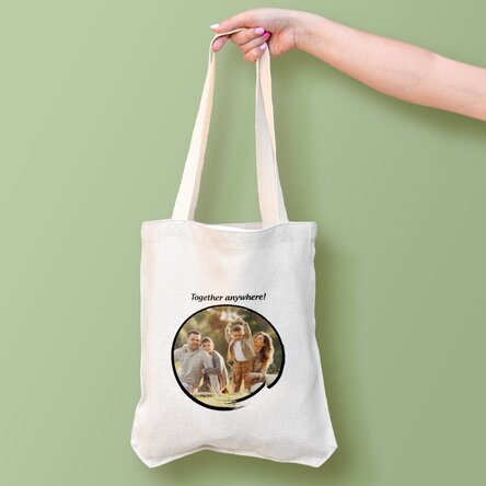 Sacoșă personalizată cu poza si text - Together 