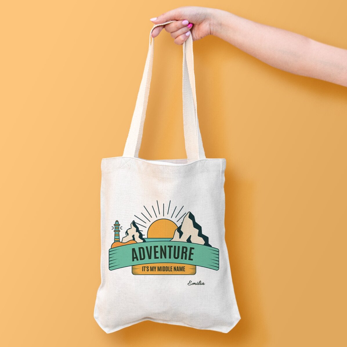 Sacoșă personalizată cu text - Adventure