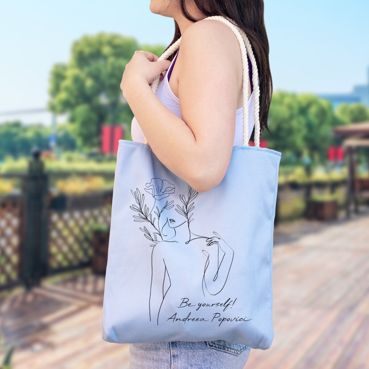 Sacoșă personalizată cu text - Be yourself!