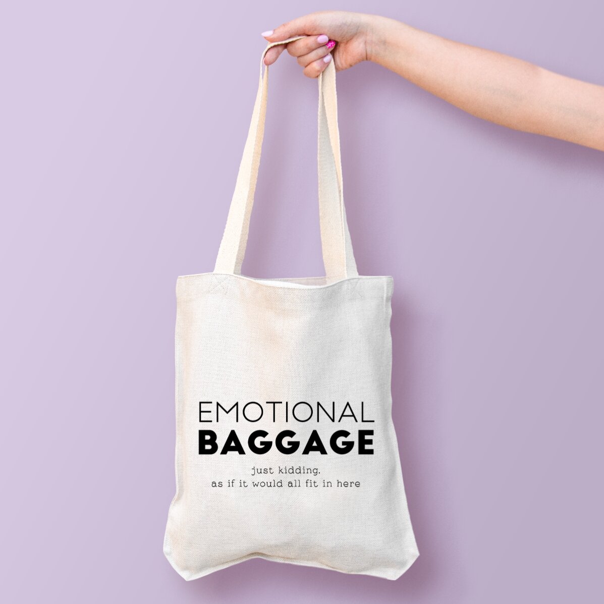 Sacoșă personalizată cu text - Emotional Baggage 
