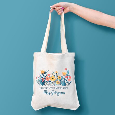 Sacoșă personalizată cu text - Flori