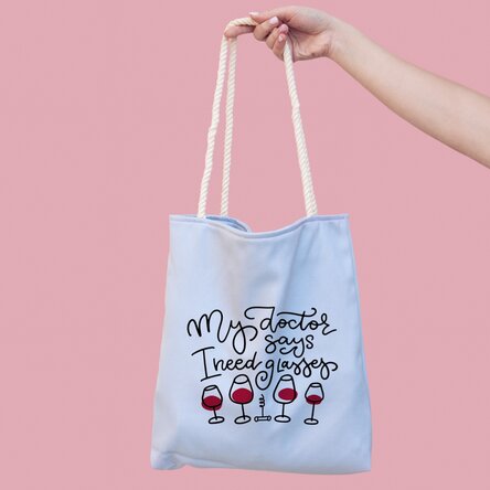 Sacoșă personalizată cu text - I need glasses