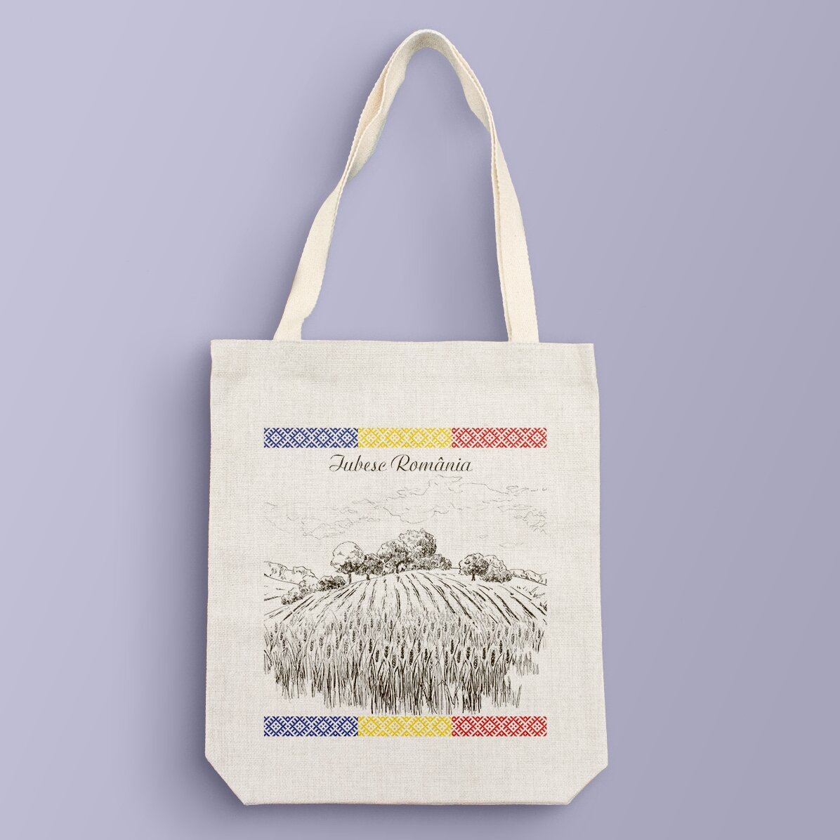 Sacoșă personalizată cu text - Iubesc România