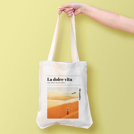 Sacoșă personalizată cu text - La dolce vita