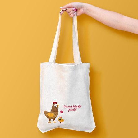 Sacoșă personalizată cu text - Puicuță