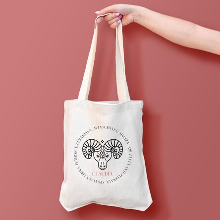 Sacoșă personalizată cu text - Zodie