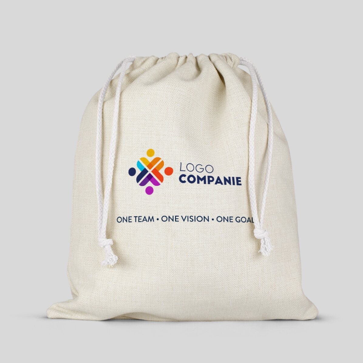 Săculeț mediu personalizat cu logo și text