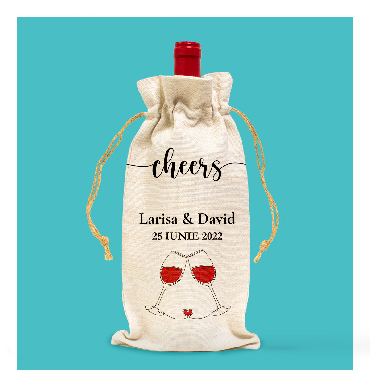 Personalised bags for wine bottles