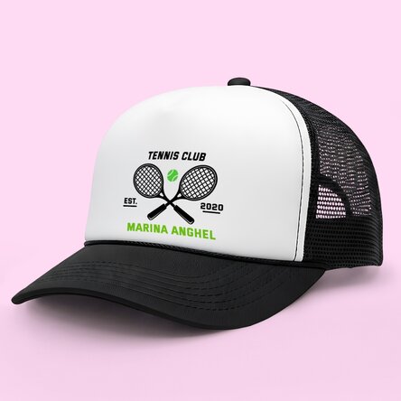 Personalised cap with message - Tennis