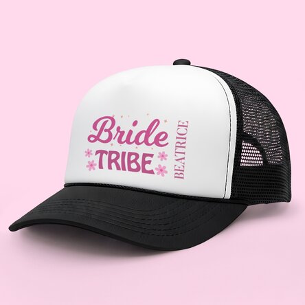 Personalised cap with text - Bride tribe