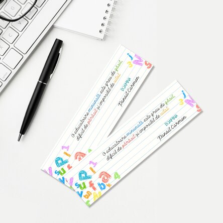 Semn de carte personalizat cu nume pentru educatoare