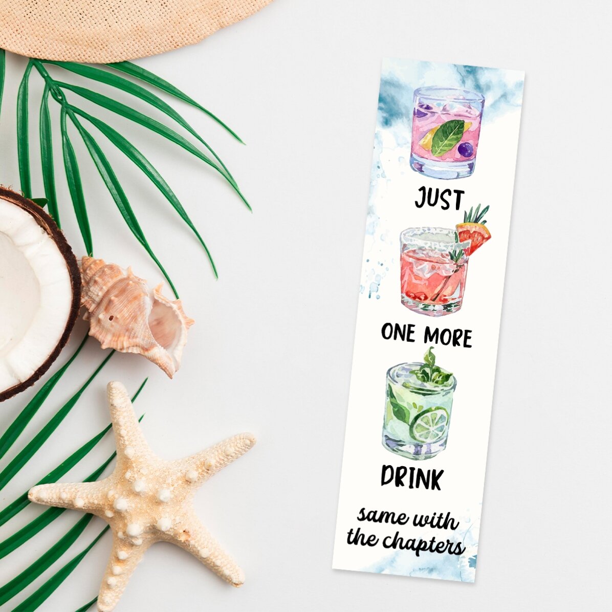 Semn de carte personalizat cu text - One more drink
