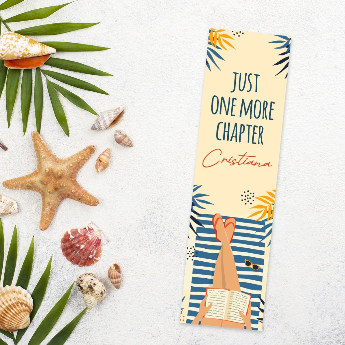 Semn de carte personalizat cu text - Summer